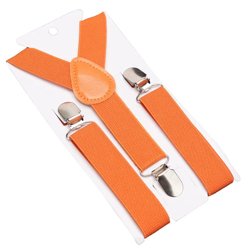 Kids Suspenders Soild Fashion Children Boys Braces Girls Adjustable Suspenders Kid Designer Belts Baby Wedding Accessories Qme Orange China Mainland