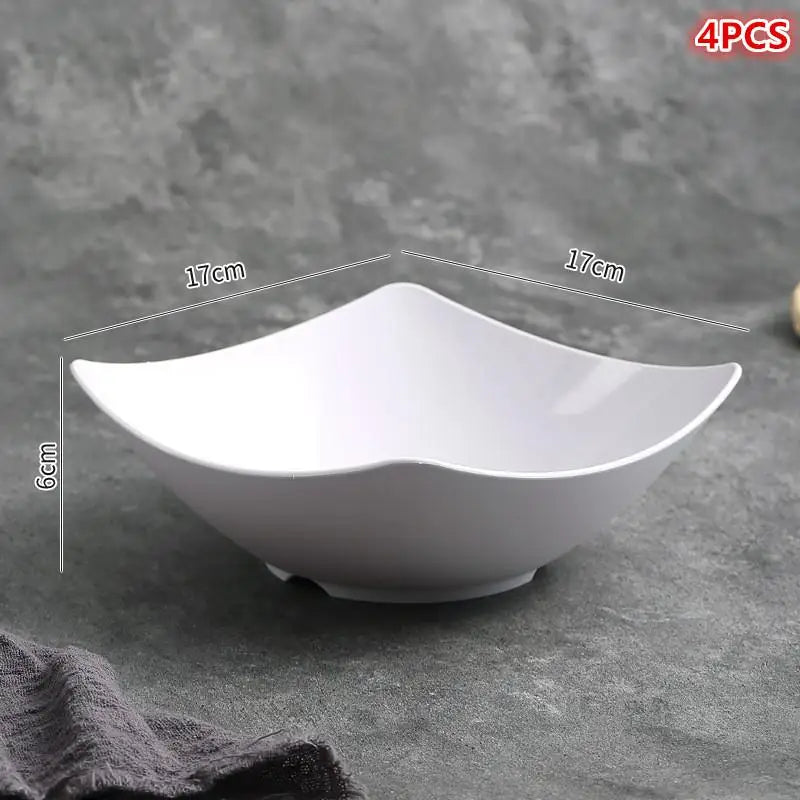 Plastic Salad Mixing Bowls Premium Multipurpose Fruit Vegetable Qme White