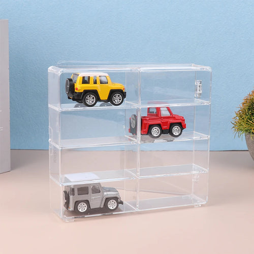 1 64 Scale Car Model Storage Box 8 Slot Clear Display Shelf Toy Qme Default Title