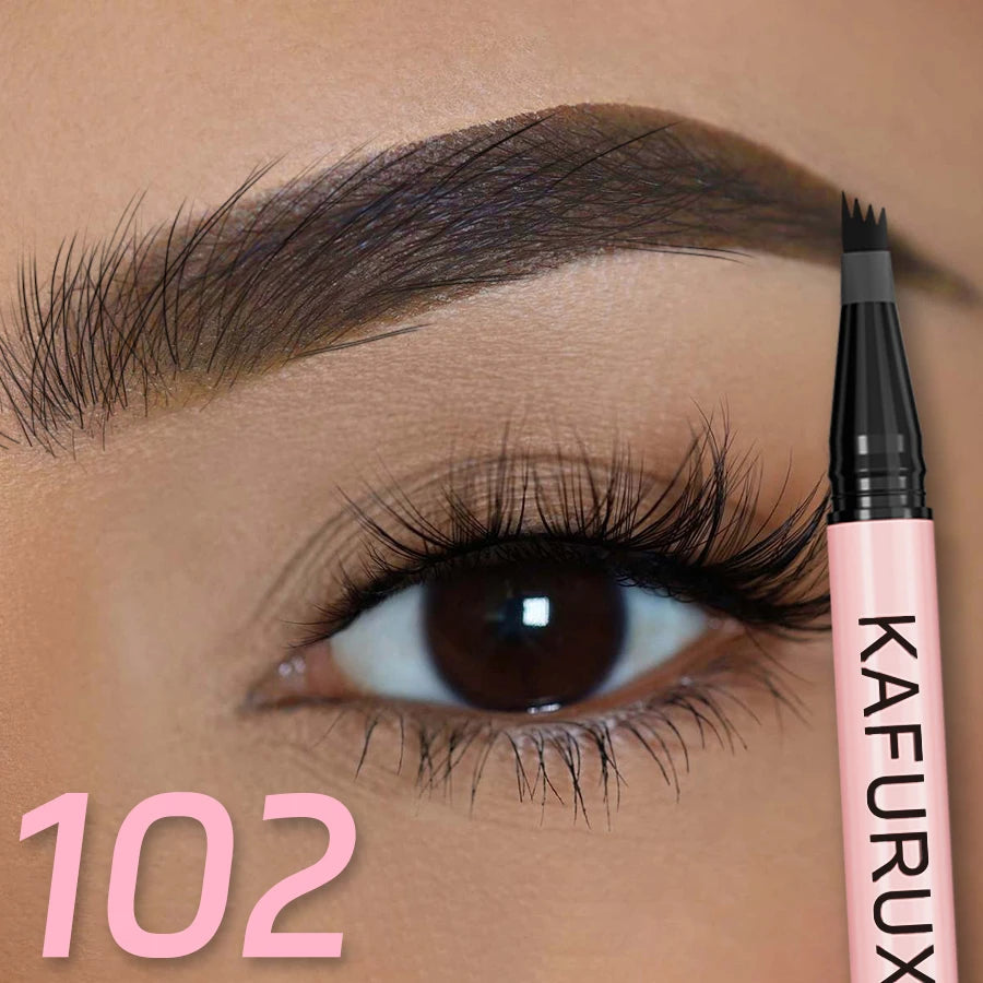 4 Point Eyebrow Pencil Pen Makeup Waterproof Liquid Long Lasting Qme 102