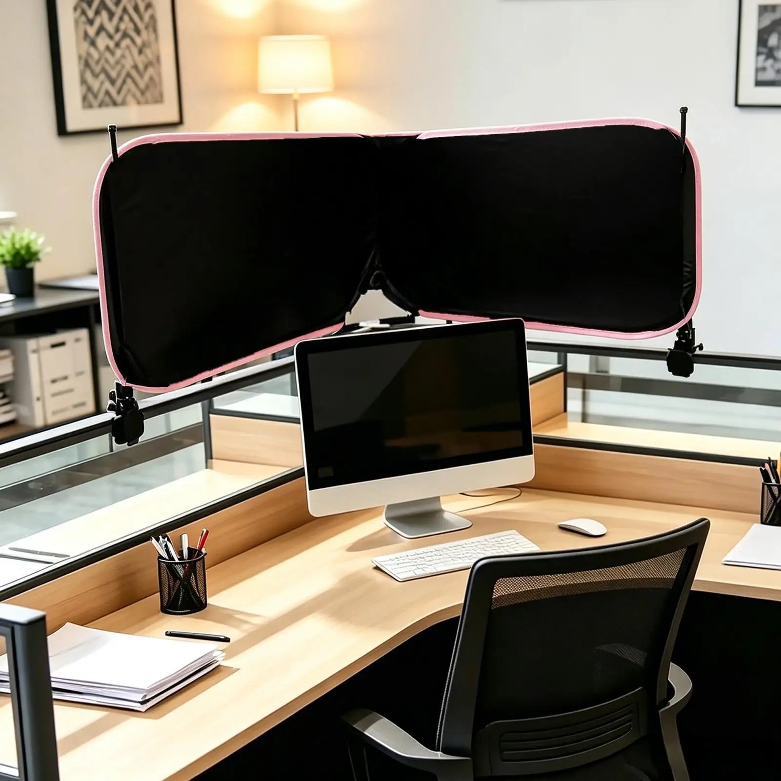 Desktop Privacy Shade Desktop Overhead Privacy Protection Office Light Blocker For Men Adults Coworkers Colleagues Teachers Qme