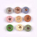 50pcs 15mm Random Mixed 2holes Flatback Wood Buttons For Sewing Clothing Accessories Handmade Materials DIY Crafts Decor c4145 Qme mix