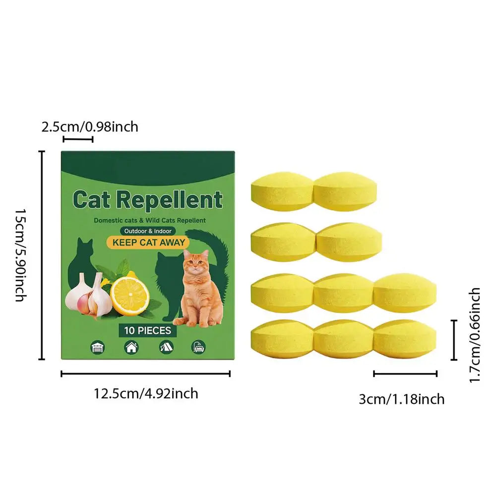 Cat Away Outdoor Cat Scratching Prevention Tablets Kitten Digging Prevention Tablets for Outdoor Patio Garden Lawn Backyard Qme A CN