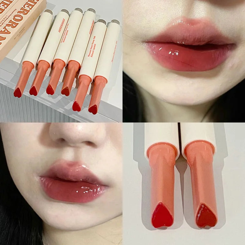 Crystal Honey Solid Lip Glaze Nude Rose Brown Plumping Lip Gloss Moisturising Jelly Tinted Lip Balm Hydrating Black Tea Lipstick Qme