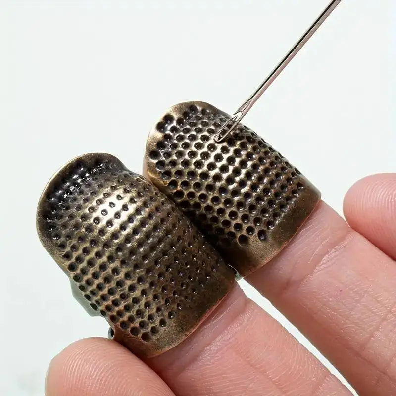 8pcs Sewing Top Needle Finger Protector, Adjustable Finger Metal Shield Needle Sewing And Quilting Process Accessories (2 Sizes) Qme