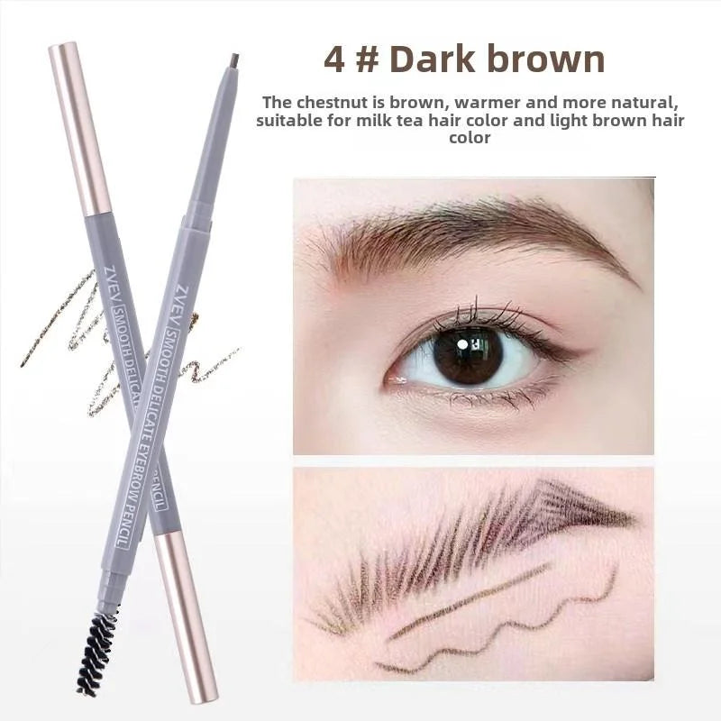 Double-headed Eyebrow Pencil Long-lasting Non-smudged Fine-headed Qme 04 Dark Brown