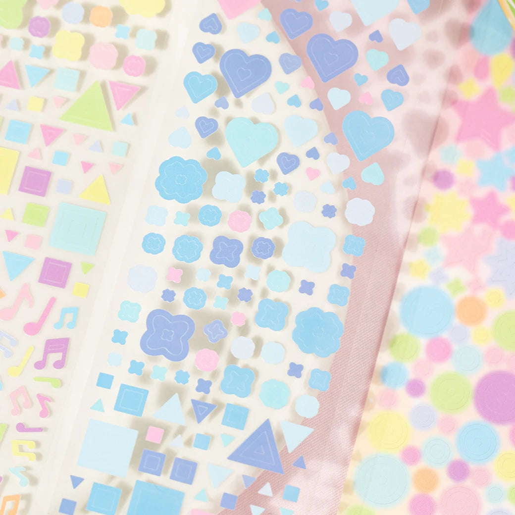 Cute Y2K Glitter Ins Style Decoration Adhesive PET Tape Planner Handbook DIY Scrapbooking Journal Collage Material Stickers Qme