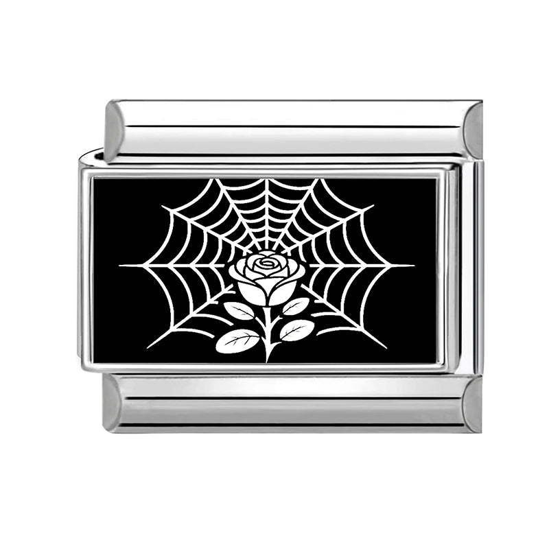 2026 Women Men Colored Star Ghost Cats Halloween Charms Italian Links