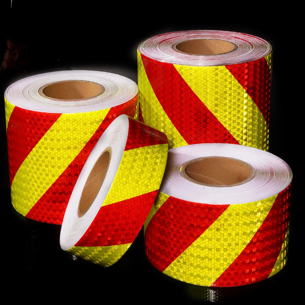 Reflective Adhesive Tape Twill Green-Red Strips Waterproof Safety Reflectors Sticker For Car Qme