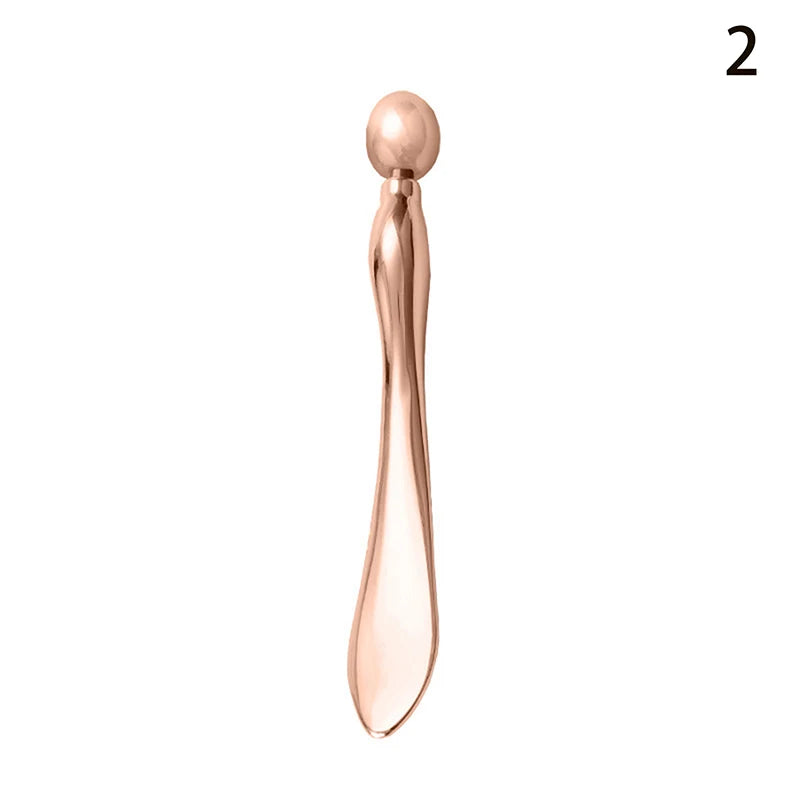Eye Face Cream Applicator Alloy Beauty Spoon Roller Facial Massage Qme 2 Rose Gold