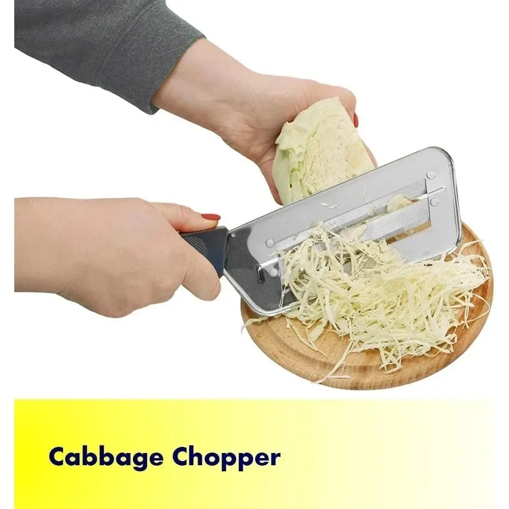 Home Kitchen Cabbage-Cutter Stainless Steel Vegetable Shredding Slicing Tool Practical for Salad and Daily Cooking Use Qme