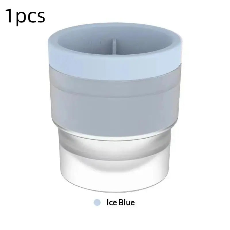 Ice Maker Food Grade Sphere Mold Stackable Slow Melting DIY Ball Qme Blue 1pcs