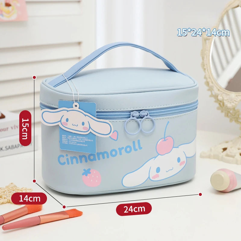 Hello Kitty Kuromi Cute Cartoon-Style Handbag Portable, Large-Capacity Toiletry and Skincare Storage Bag Toiletry Bag Qme 3