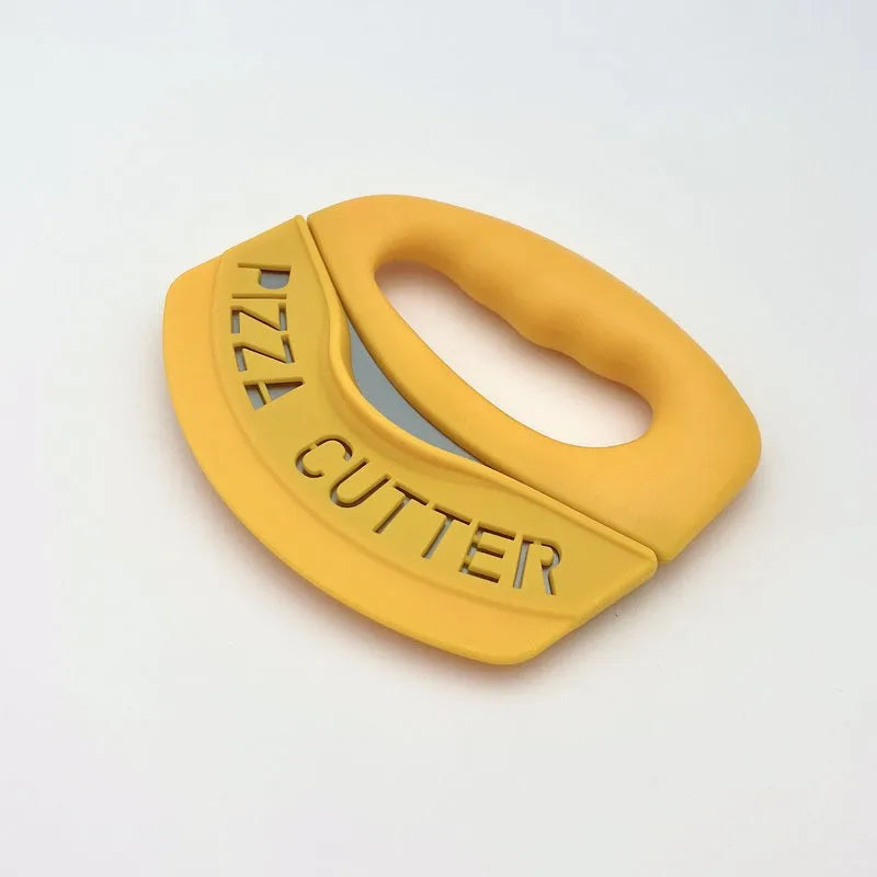 Stainless Steel Pizza Cutter Protective Sheath Semi-circle Qme YELLOW