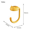 Cat Backpack Hook Desk Edge Hook Dormitory Gadget New Model with No Drilling Holes for Primary School Student Desk Side Hook. Qme YELLOW