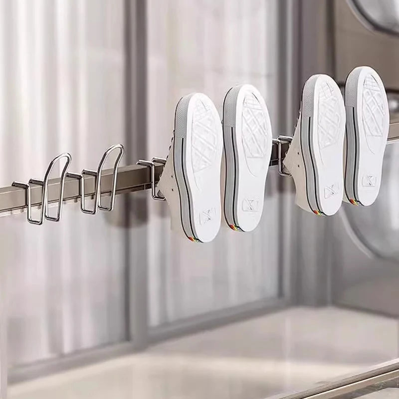 Closet Organization Stainless Steel Shoes Hanger Drying Rack Shoe Qme