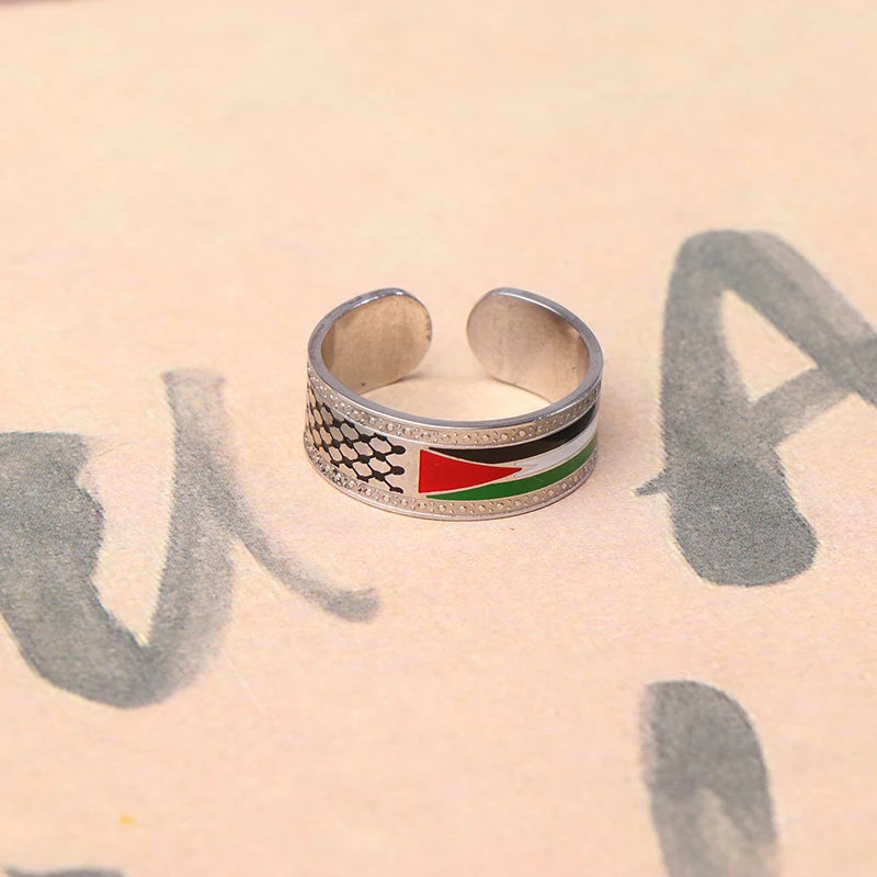 Luxurious Exclusive Arab National Palestinian Scarf Kufiya Ring Ideal Qme A
