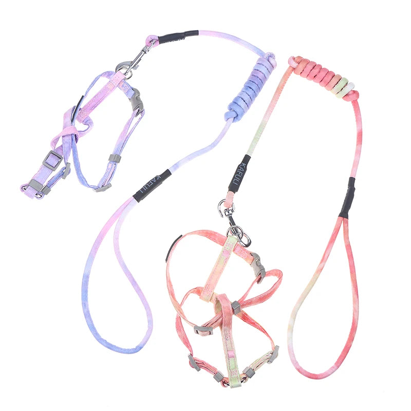 Kitten Harness Pet Traction Supplies Collar Small Cat Outdoor Leash Qme