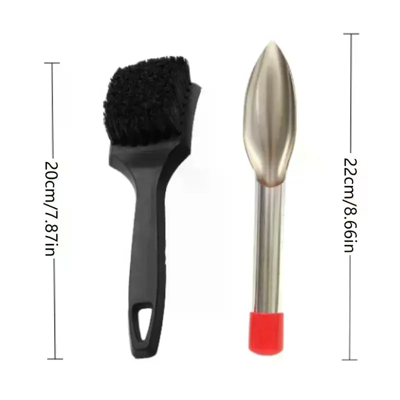 Lawn Mower Cleaning Kit Efficient Scraper & Brush Stainless Steel Ergonomic For Professional Lawn Maintenance Garden Tool Set Qme