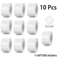 1"/1.5" Round Clear PVC Stickers Crystal Transparent Envelope Tab Sealer Retail Package Clear Seal Self Adhesive Label Sticker Qme 3.8cm - 10 roll B