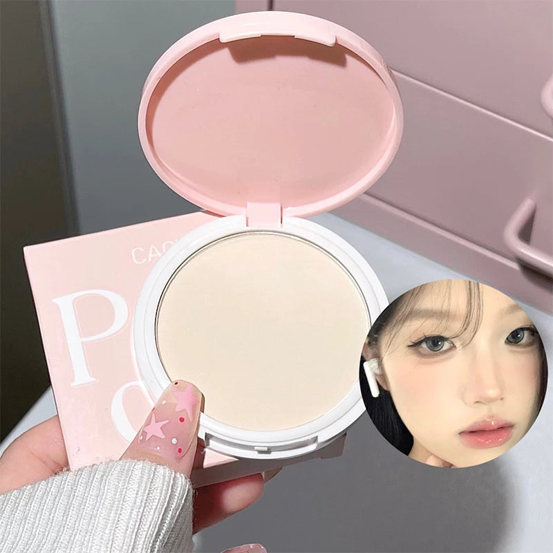 CACE Face Pressed Powder Soft Mist Setting Powder Three-color Pseudo-free Makeup Long Lasting Oil Control Waterproof Foundation Qme