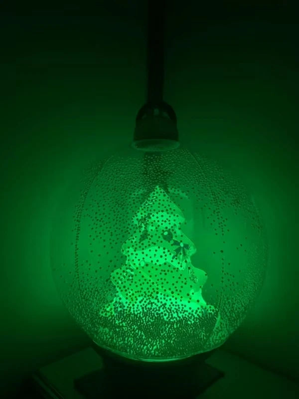 PVC inflatable transparent luminous Christmas ball 24-inch decorated Christmas indoor patio Christmas tree atmosphere ball Qme Christmas tree 60cm
