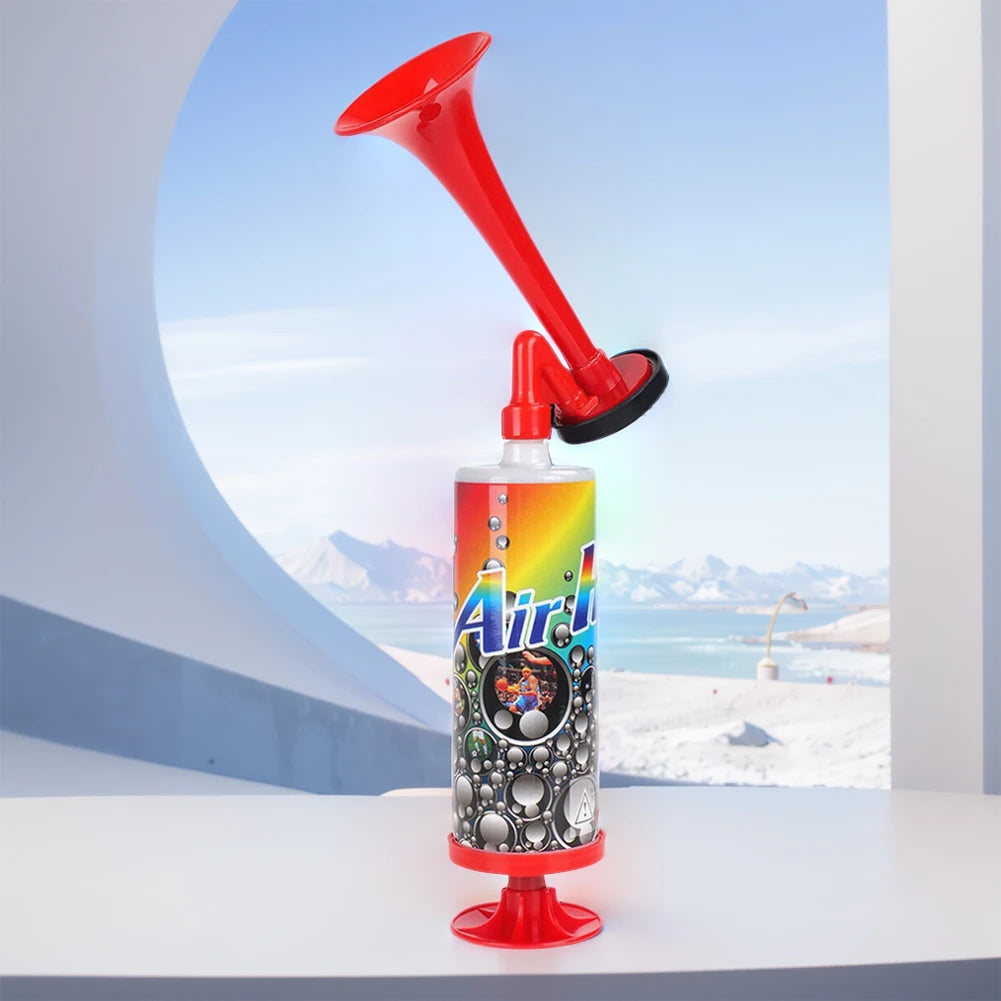 Football Championship Fanfare Reusable Air Pressure Trumpets Portable Soccer Air Cheering Horn for Football Sport Event Qme