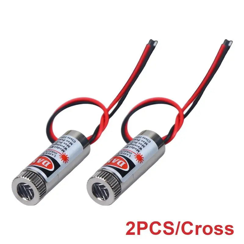 1 2 650nm 5mW Laser Diode Head Red Point Line Cross Module 5V Pointer Qme A3 2PCS