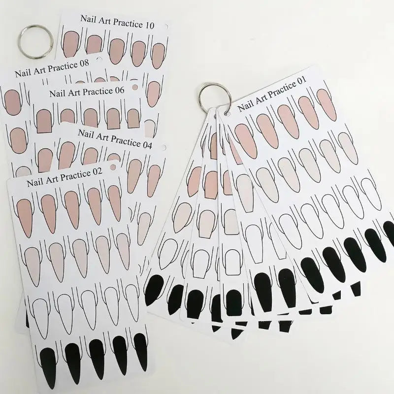 Watercolour Nail Art Practice Trapezoidal Oval Square Shape Qme