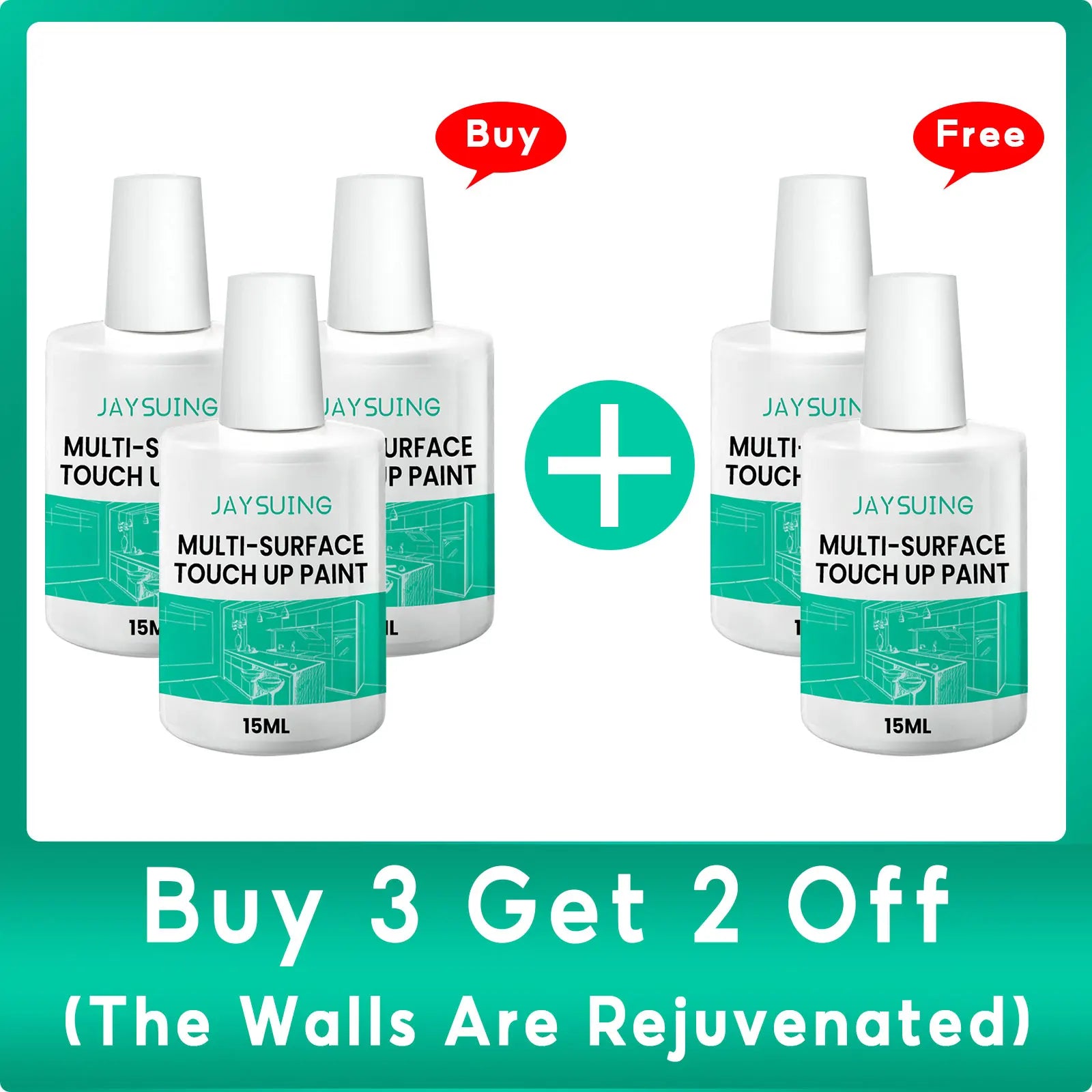 White Wall Repair Paint Graffiti Covering Hole Peeling Gap Crack Repair Paint Valid Mouldproof Quick-Drying Wall Mending Agent Qme Buy 3 Get 2 Off