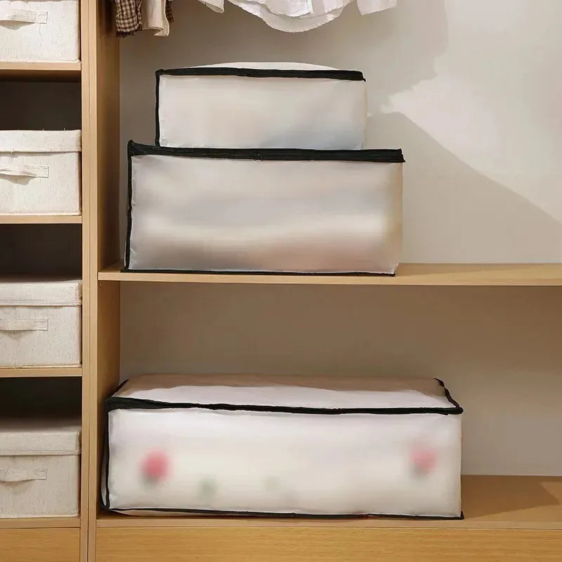 1-2Pcs Household Blanket Wardrobe Underbed Storage Bag Foldable Large Capacity Waterproof Dustproof Clothes Quilt Storage Bag Qme