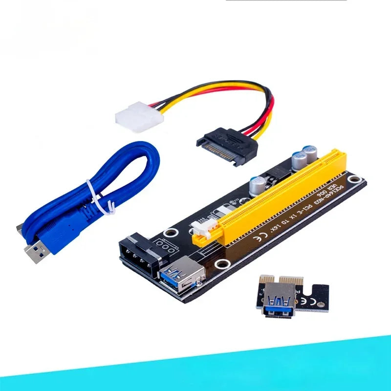Black USB3.0 Interface PCIE Adapter Card Adapter Cable Large 4PIN Graphics Extension Cable Ver006 Qme Thin line OD4.0