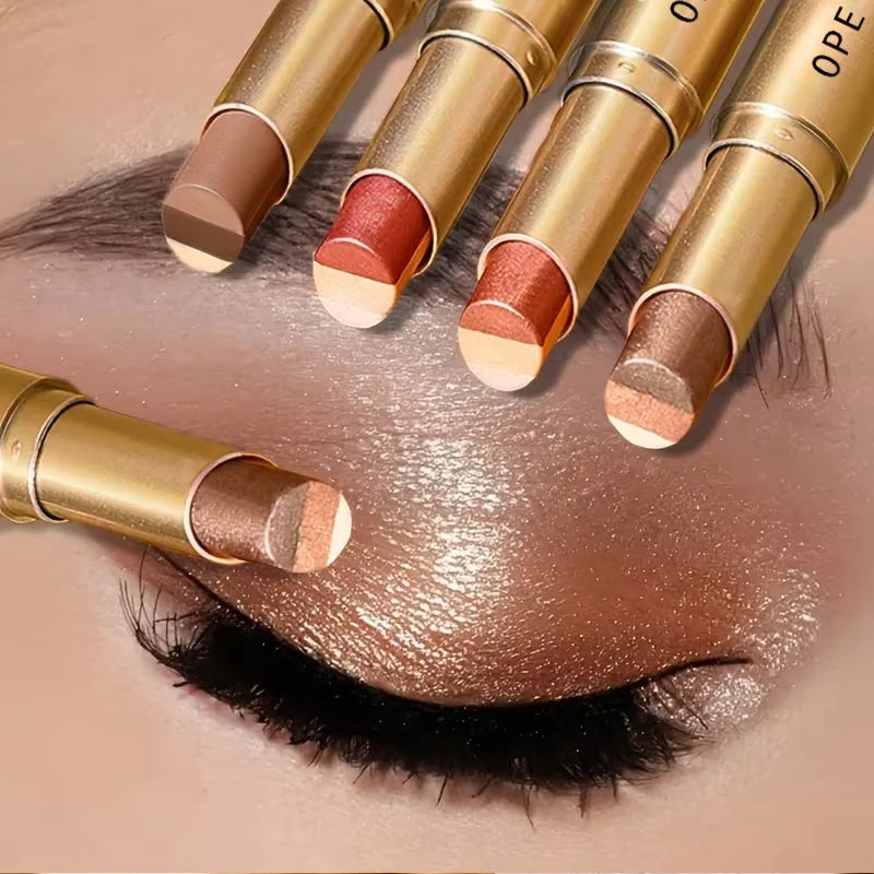 Three-color Eyeshadow Stick Featuring Delicate Pearlescent Matte Qme
