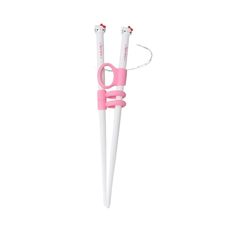 Hello Kitty Kuromi Finger-Loop Practice Chopsticks Food-Grade, Cute, and Stylish Chopsticks Qme