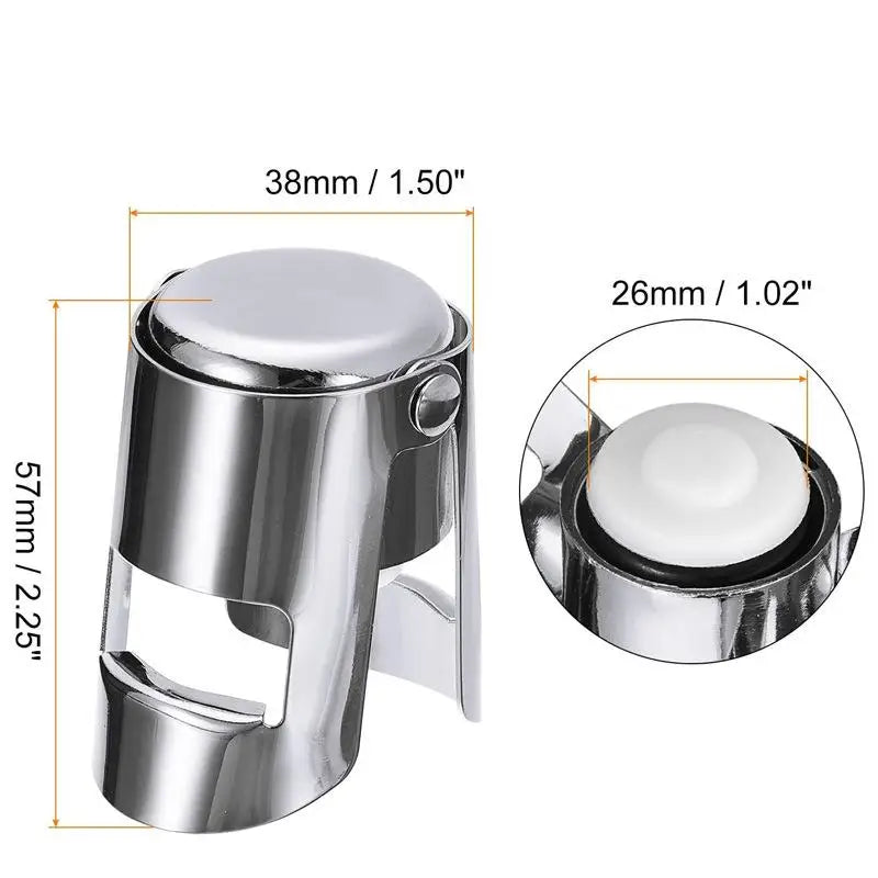 Wine Bottle Stopper Beer Cork Plug Stainless Steel Champagne Qme
