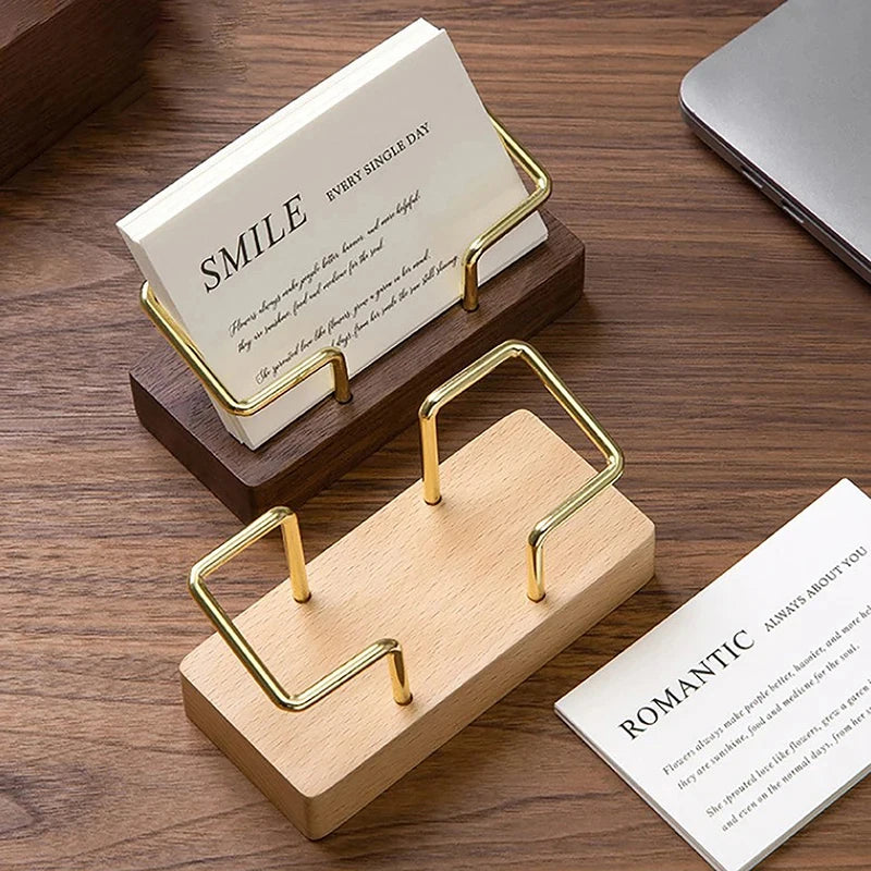 Business Card Holder Organizer Office Desk Display Stand Memo Counter Qme