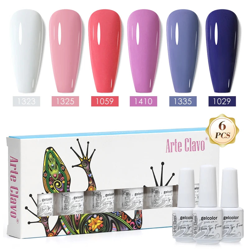 Arte Clavo Colourful Box Nail Gel Polish Semi Permanent UV Led