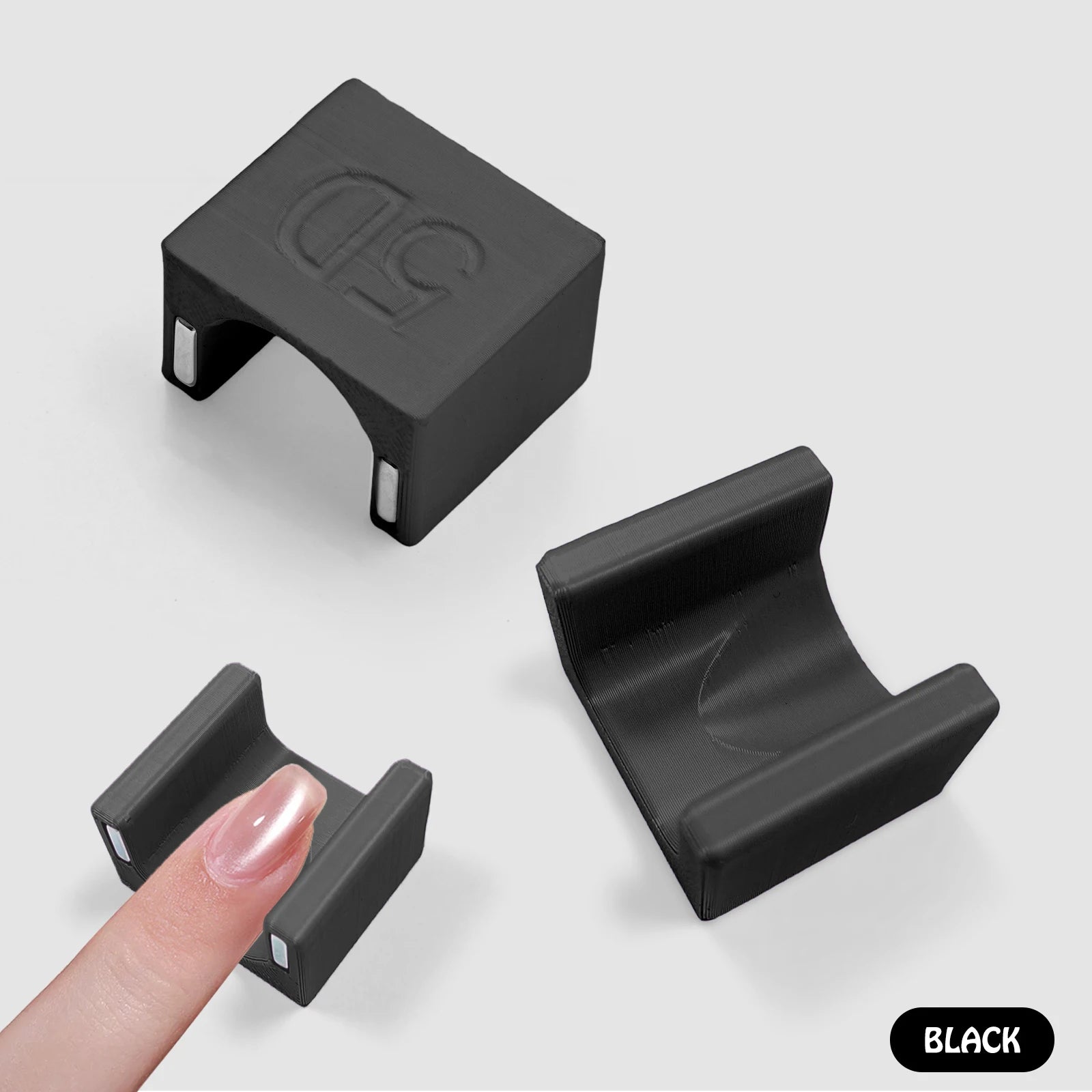 Cat Eye Magnet Tool Nail Art Cat Eye Magnet Stick For Cat Eye Gel Effect Special Velvet 5D Manicure Salon DIY Magnetic Tool Qme Black