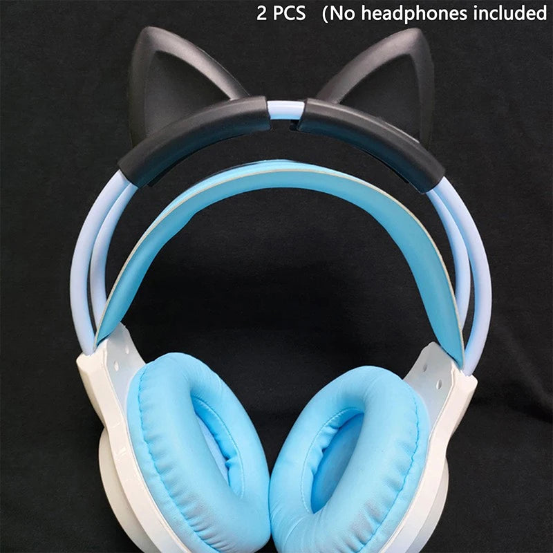 Cat Ear Earphone Gaming Headsets Attachment Stereo Headset Decoration Qme A6