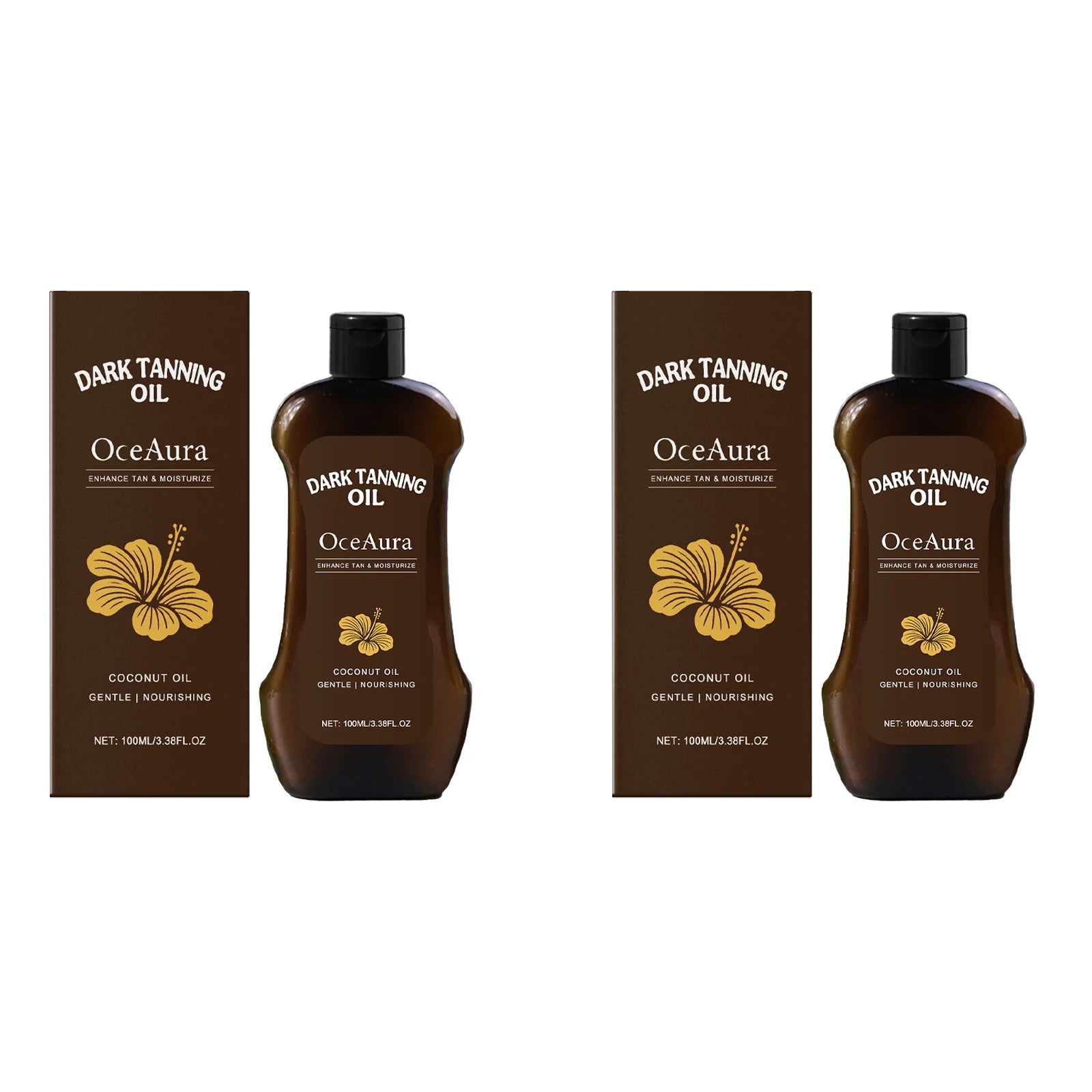 Tanning Oil Body Self Tanning Body Bronzer Darker Sun Tan Natural Glow Sunless Summer Sexy Solarium Beach Tanning Boosting Oil Qme 2 X 100ml boxed