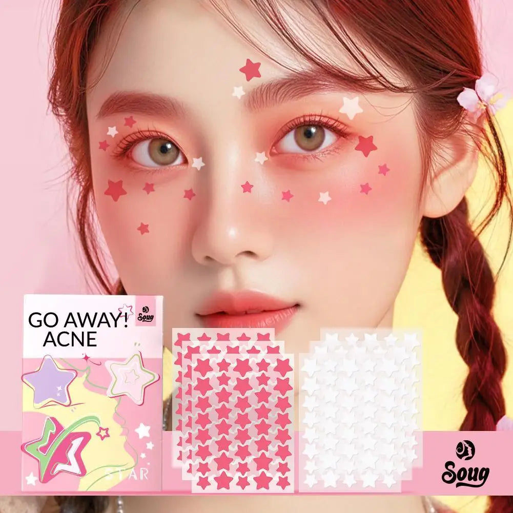 240Pcs Cute Star Acne/Pimple Patch Acne Treatment Stickers Invisible Acne Stars Cover Face Spot Removal Pimple Patch Skin Care Qme
