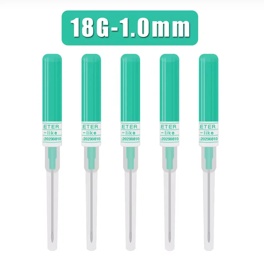 50/5PCS Disposable Piercing Needles Sterilized Body Surgical Steel Piercing Needles For Ear Nose Navel Nipple Piercing Tools Qme 18G 10PCS