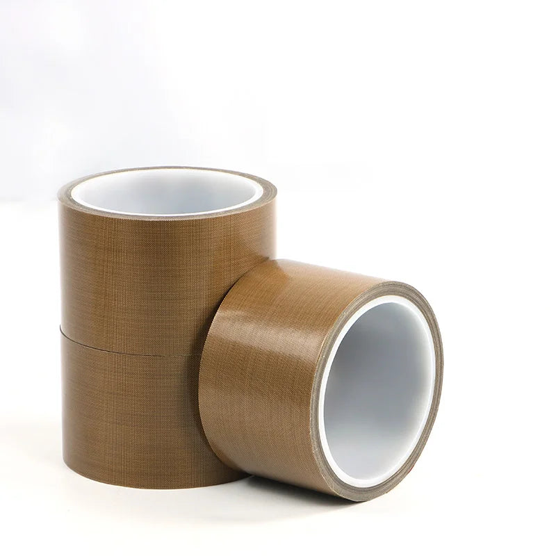 10M 10mm-60mm PTFE Tape 300 Degree High Temperature Resistance Adhesive Tape Cloth Heat Insulation Sealing Machine PTFE Tape Qme