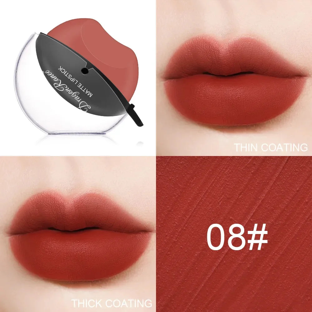 Color Changing Lazy Lipstick Squeeze Into Lips Makeup Lip Gloss Matte Waterproof Long Lasting Non-stick Cup Tint Balm Cosmetic Qme 08 matte