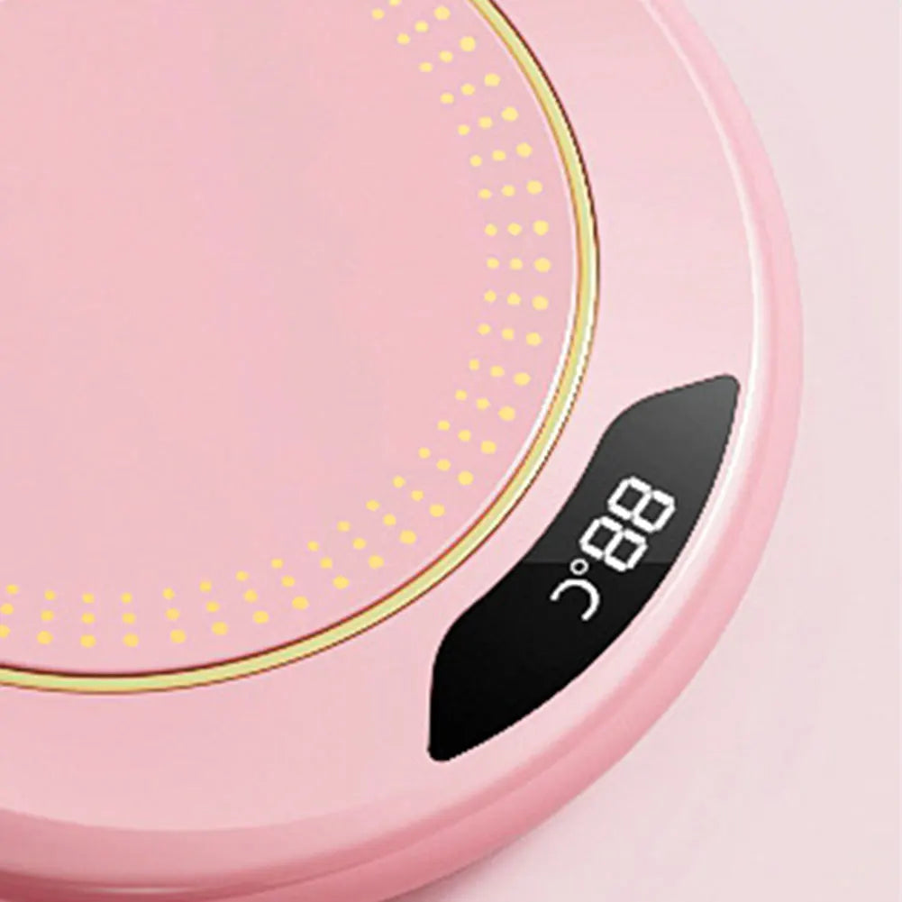 USB Coffee Mug Warmer Smart Cup Warmer with 3 Temperature Settings Electric Beverage Warmer for Coffee Milk Tea Beverage Qme