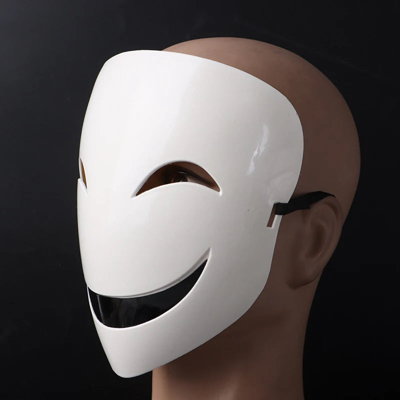 Adults Japanese Anime Black White Visible Adjustable Mask Helmet Cosplay. Qme