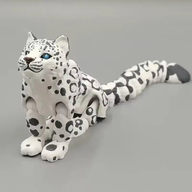 Animals Figurine Miniatures Home Decoration 3D Printed Snow Leopard Qme A4
