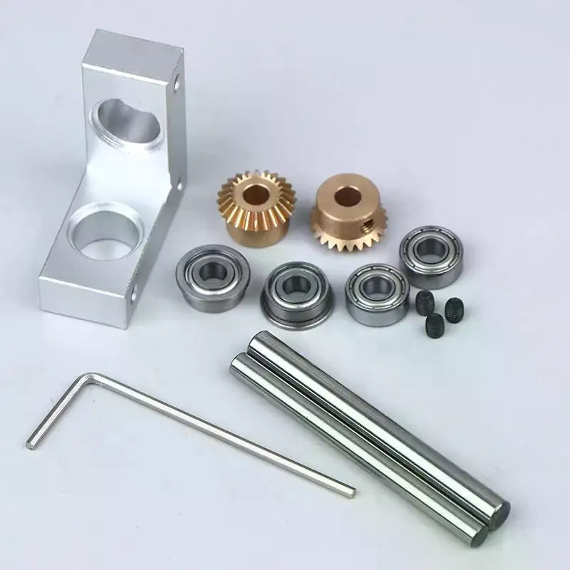 4/5mm Mini Right Angle Rotator Small 90 Degree 1:1 Gearbox Bevel Gear Commutator Model Transmission Case Qme