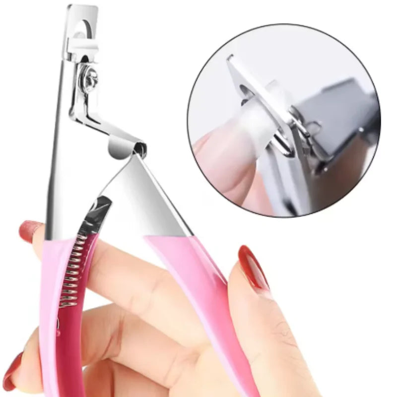 False Acrylic Tips Clipper Manicure Clamp Clippers Special Type U Word Cut False Manicure Tools Cut Clipper Nail Manicure Tools Qme