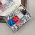 12-grid Star Butterfly Starburst Mixed Nail Art Glitter DIY Qme 01
